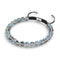 Milchstraße | Silber | Galaxie Glas Makramee Perlen Armband